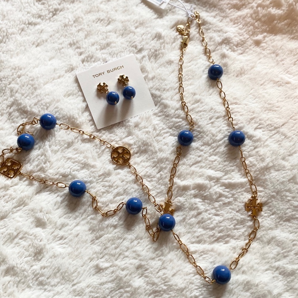 Blue & Gold Tory Burch Set